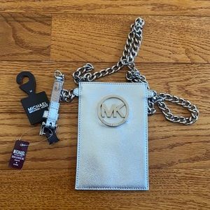 Michael Kors silver belt bag